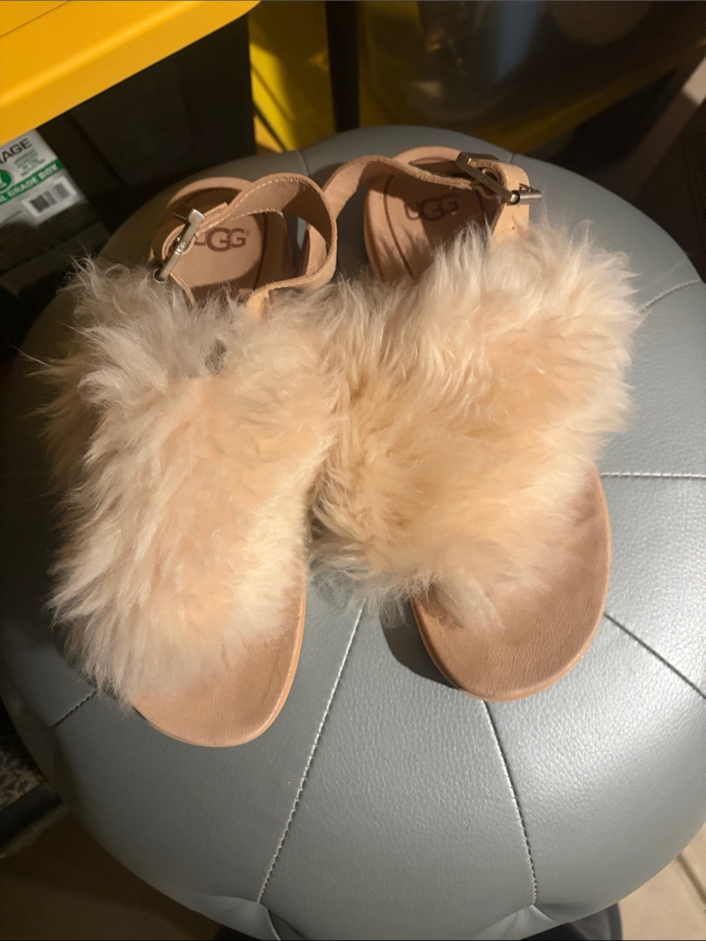 UGG Sheepskin Fur Slide Sandals